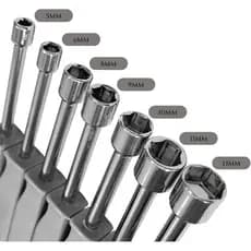 Jogo de chave soquete 7 Pcs Aço 5 à 13 mm Profissional