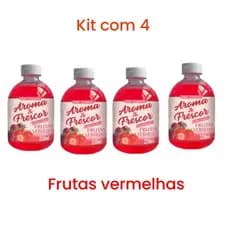 Kit 4 Sabonetes Liquido Aroma e Frescor 250 ml