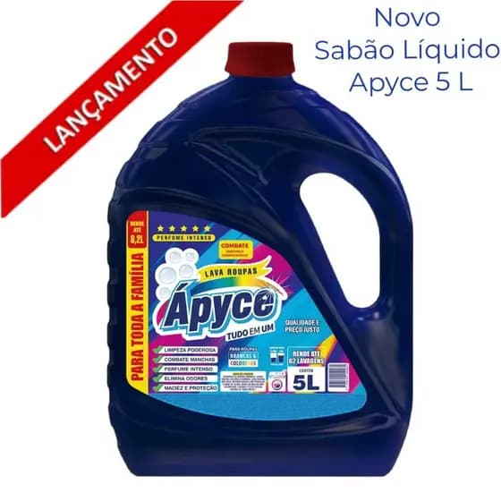 Sabão Líquido Lava Roupas 5 Litros Apyce Lançamento