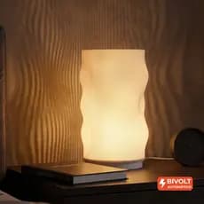 Luminária Abajur de Mesa Singular Design Orgânico Moderno Decorativa Quarto Sala E27 Bivolt Muvia
