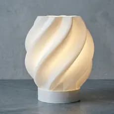 Luminária de Mesa Abajur Onion Decorativo Minimalista 3D Moderno Quarto Sala Escritório Marca Muvia