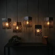 Luminária Pendente De Teto Madeira Mdf Sala Quarto Bivolt Led Design Decorativo Minimalista