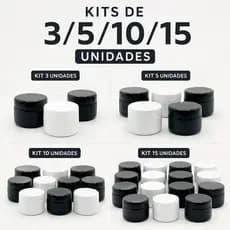 Kit 3/5/10/15 Pote Plástico 60ml Tampa Rosca Cosmético Vazio Virgem Creme Pomada Gel Viagem