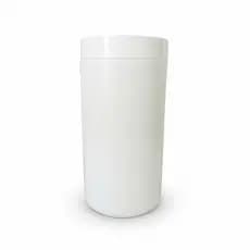 Kit Potes Plástico 1kg Fino Tampa Rosca Creme, Mascará