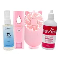 Primer Fidelis + Bruma Navina  Nano Mister e Ventilador Para Extensão De Cilios (S26)