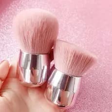 Pincel De Maquiagem Facial Pó Blush Base Rosa Kabuki (S26)