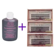 Conjunto Cola ARDELL 22ML + NEW SHOW Cilios Postiços 30P-0.07-D - Tufos Sem Nó (S26)