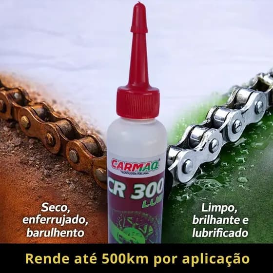 Lubrificante para Corrente Moto Bike CR300 55ml |  1,2 ou 3 Óleo para Corrente de Moto Bicicleta Rende +500