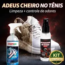 Kit Limpeza de Tênis Bloqueador de Odores Neutro + Oxclean  | Limpa Tênis, Reduz Cheiro de Calçado, Capacete etc