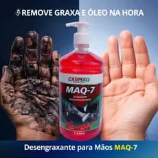 Sabonete Desengraxante Para Mãos 1L MAQ7 Remove Graxa Óleo Oficina Mecânica Industrial