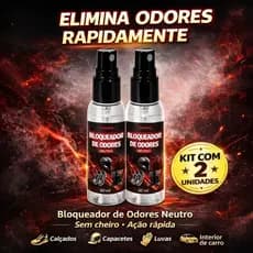 Kit 2 Bloqueador de Odores Neutro Spray Anti Odor Capacete Luvas Calçados Carro Elimina Mau Cheiro
