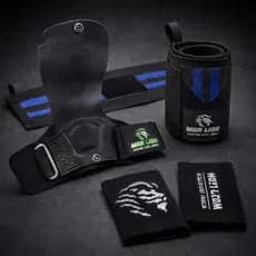 Kit Crossfit Grip + Munhequeira Seca Suor + Elástica Treino Academia Musculação