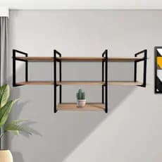 Nicho Industrial Prateleira Suspensa Estante Resistente Organizadora Decorativa 120cm
