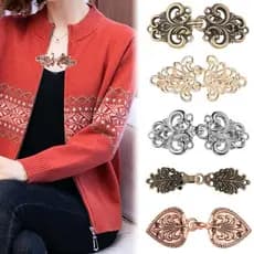 [Clip Cardigan Moda Fechos Retro]