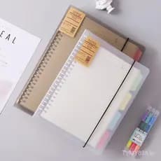 Caderno de folhas soltas para suprimentos escolares, acessórios de papelaria, fichário de anéis A5/B5/A4, refil de papel