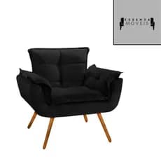 Poltrona Opalla Estofada Luxo com Estrutura Resistente