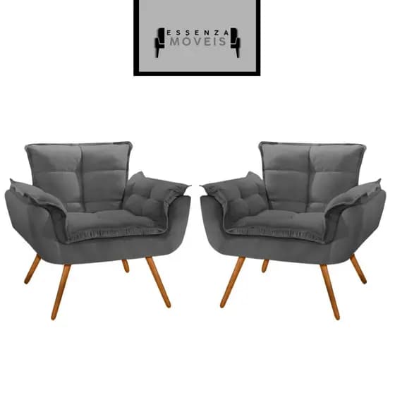 Kit 2 Poltronas Opala - Qualidade e Estilo para Seu Ambiente