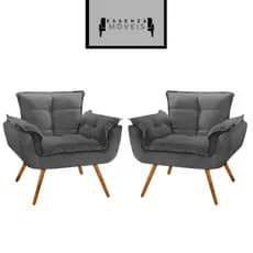 Kit 2 Poltronas Opala - Qualidade e Estilo para Seu Ambiente