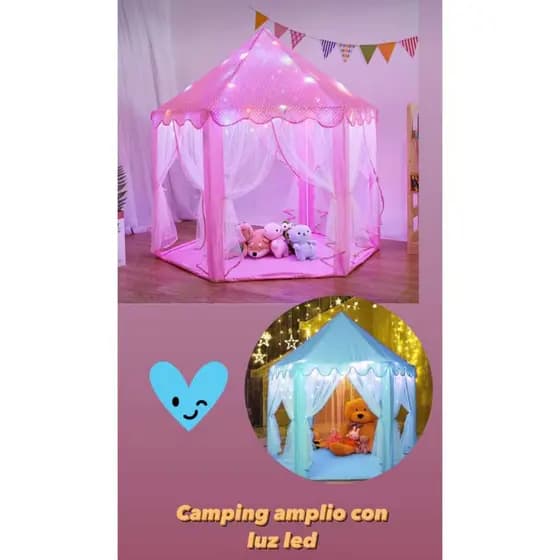 Barraca Tenda Infantil Iluminada Luzes Led Linda menino menina