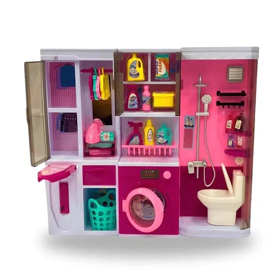 Casinha De Boneca Infantil Lavanderia ou cozinha Interativa Luz E Som