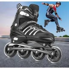 Patins 4 rodas Roller Semi Profissional - 125 Kg Adulto Calça Até 42 masculino-feminino ajustável