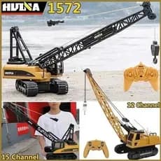 Guindaste De Controle Remoto Huina 1572 - Escala 1:14 Movimentos realistas - reforçado - colecionáveis