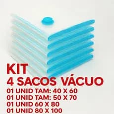 Kit Saco a Vácuo Grande Organizador Edredom Cobertor Mala Viagem Roupa de Cama Reutilizavel