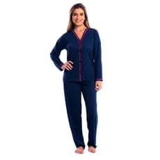 Pijama Americano de Inverno Feminino/ Pijamas De Frio/ Pijamas Amamentação