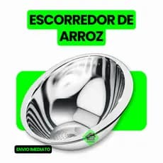 Escorredor De Arroz Frutas Legumes Redondo Aço Inox 20cm