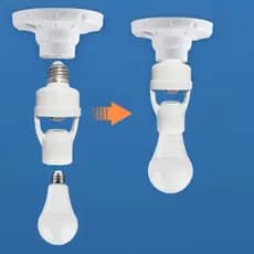 Sensor de Movimento para lâmpada Soquete E27 c/ sensor de presença Bivolt 110V~220V Max 60W