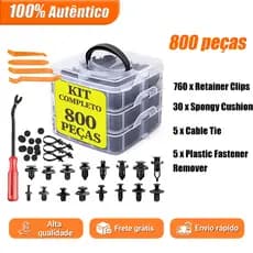 Kit  800 Peças Presilha Grampo Automotivo Reparo Universal