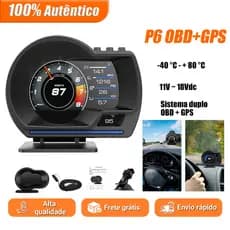 Medidor Universal OBD2 GPS Duplo Sistema Velocímetro HUD,Turbo, Temperatura Água, Multifuncional (Compatível com Carros)