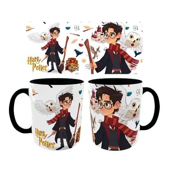 Caneca Harry Potter 325ml Cerâmica | Hogwarts | Presente Geek