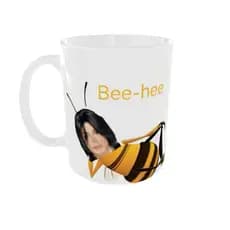 Caneca Michael Jackson Vários Modelos Bee-hee/Not My Problema Divertida Meme Criativa Presente Engraçado 325ml