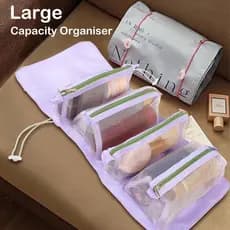 Necessaire de Viagem Grande Bolsa Organizadora Porta Cosmeticos Organizador de Higiene Pessoal Bolsa Dobravel Resistente