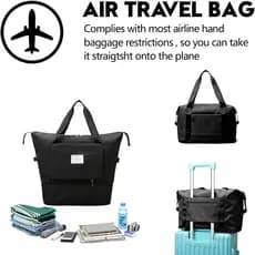 Bolsa de Viagem Expansível Grande Capacidade Bolsa de Academia Impermeável Compartimento Seco e Úmido Mala de Mão
