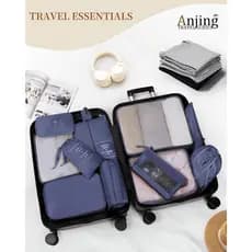 Kit Organizador de Mala para Viagem 10 Peças Organizador de Roupas Bolsa Organizadora de Bagagem