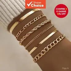 Conjunto de Pulseiras Boêmias de Metal em Camadas Elegantes para Mulheres, Joias Minimalistas, 6 Peças FFNJ