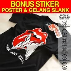 BLACK Rock AND ROLL 2025 - Pijama Curto Preto - 100% ORIGINAL Fabricado em SLANKS - BAJU KAOS SLANK - Loja Tampiashih 4H