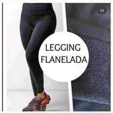 Kit 2 Calça Legging Peluciada Feminina Flanelada