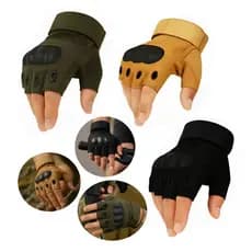 Luva Tática Militar Meio Dedo – Resistente para Airsoft, Paintball, Esportes Outdoor e Aventura
