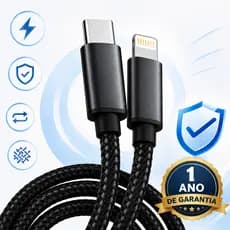 Cabo USB C Lightning 30W Turbo Para iPhone 14 13 12 11 XR XS X 8 7 6 Carregamento Rápido