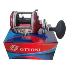 Excelente Carretilha de Pesca Ottoni Jj300 3 Rol. Drag 15 Quilos - Perfil Alto