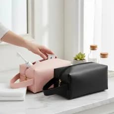 Kit 2 Bolsa Necessaire Pequena Feminina Masculina Porta Maquiagem