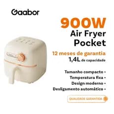 Gaabor fritadeira air fryer 1,4 litros Pequeno e conveniente forma de silicone timer 900w AF20M-YE01A -1