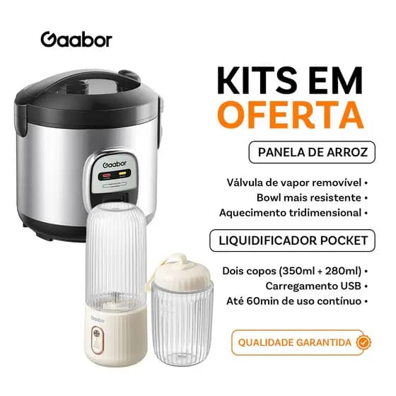 [Venda em combo]Gaabor 1L Rice Cooker RC20M + Espremedor de frutas portátil USB de bolso 350 ml + 280 ml FP03T