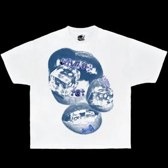 [Camiseta Premium Algodão Puro]LA Camiseta Grin Fang Mouth Estampada Boxy Oversized Estilosa Divertida Moderna Streetwea