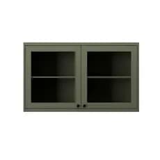 Armário Aéreo MDF Herval Viana, com Vidro, 2 Portas, Verde Hill, 120 cm