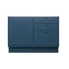 Balcão Cozinha MDF Herval Viana, 1 Porta e 3 gavetas, Azul Orion, 120 cm