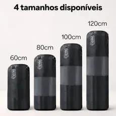 Saco de Pancada Boxe Reforçado Corrente Punch Diversos Tamanhos Treino Muay Thai MMA